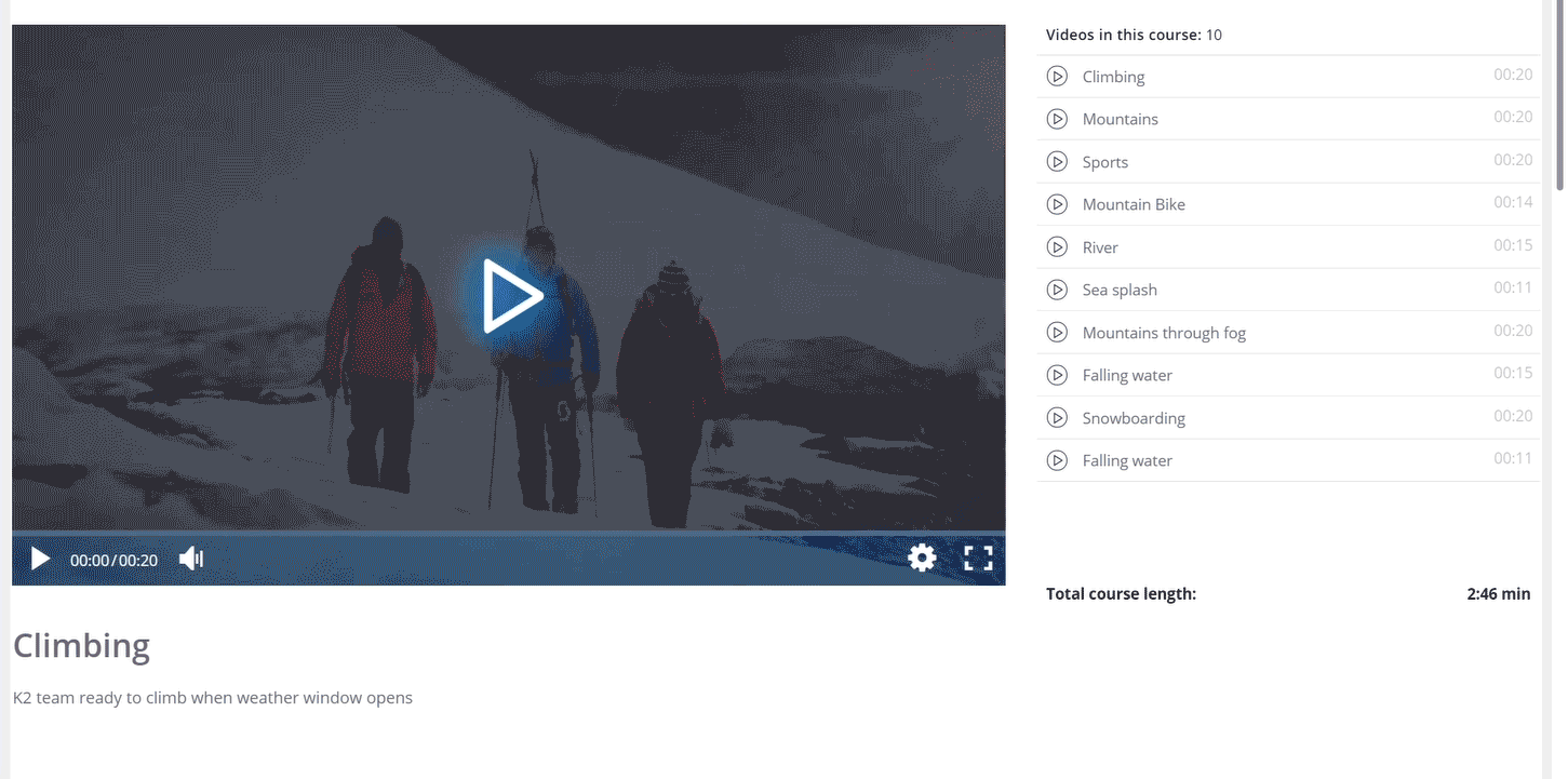 cincopa online video course